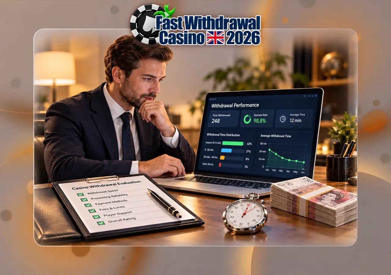 Assessment criteria for comparing casino processing times and payment completion